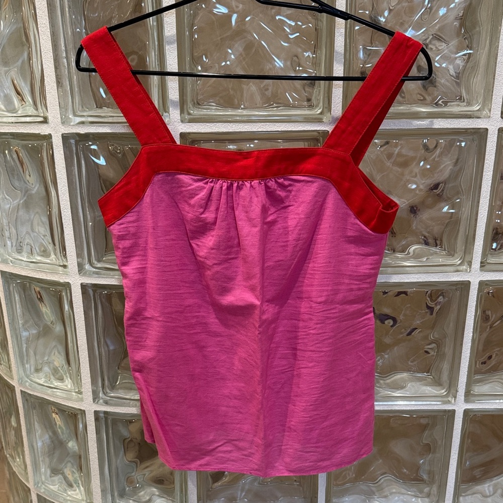 Boden Red and Pink Top